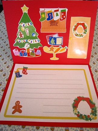 card with stickers